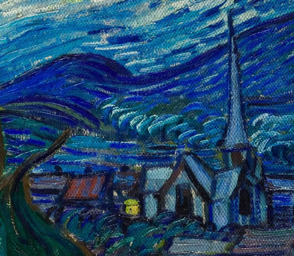 Offerta Quadro Van Gogh Notte Stellata 70x50 Telaio Legno Prezzo