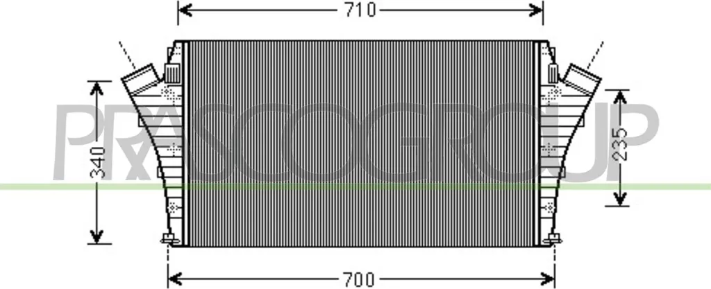 Intercooler FT520N002 Haute Résistance pour Système Turbo OE 51770417