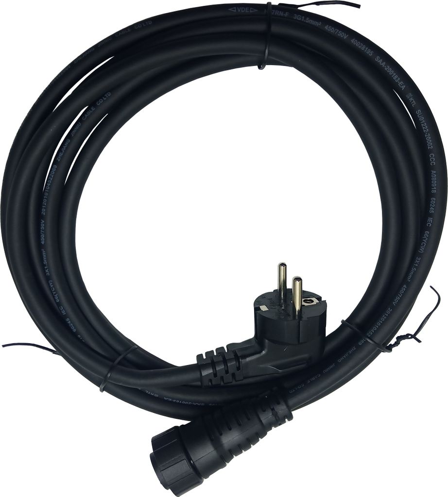 2 Stück Haus- Anschlusskabel je 3m Balkonkraftwerk WVC M25 Schuko Solar PV Wechselrichter Einspeise Stecker Leitung Verbindung Kabel Netzanschluss