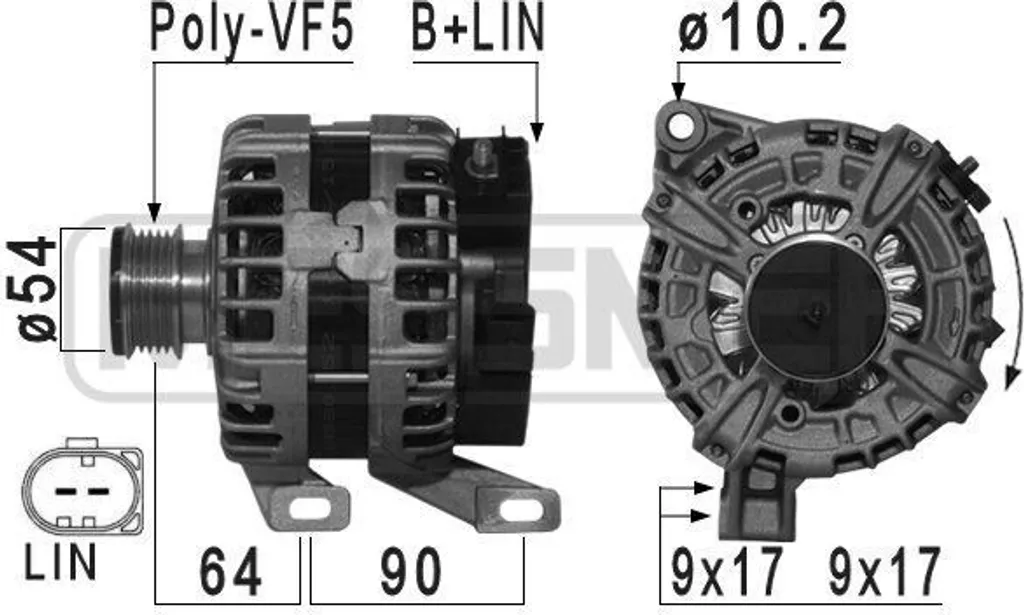 Alternateur ERA 209032A pour Volvo V40 V60 XC60 XC70 - OE 6G9N10300JB
