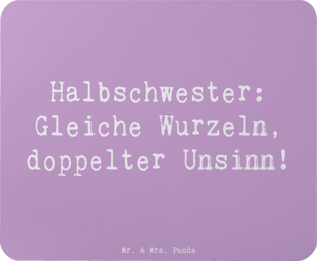 Mr. & Mrs. Panda Mauspad Spruch Halbschwester Unsinn - Produktbild 