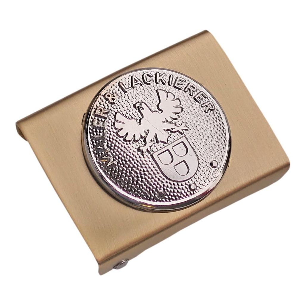 Koppelschloss Maler und Lackierer Handwerk und Zunft – golden/silbern - für Meister - für 4,5 cm breite Koppelgürtel