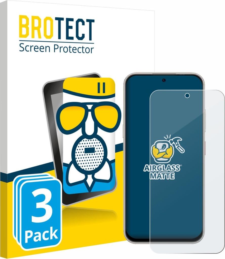 3x BROTECT Entspiegelungs Schutzglas für Nubia V80 Pro Schutzfolie Panzer Folie Glas Display Schutz matt