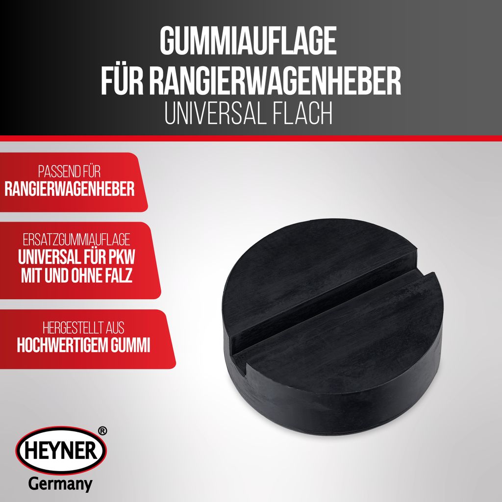 HEYNER Gummiauflage für Rangierwagenheber Wagenheber Universal Ersatzgummi Unterbodenschutz