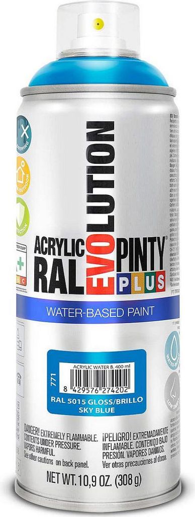 Sprühfarbe Pintyplus Evolution RAL 5015 Wasserbasis Sky Produktbild 