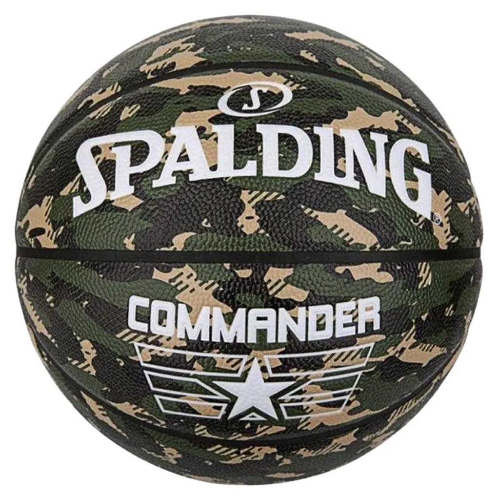 Ballon de basket extérieur Spalding taille 7 motif camouflage vert