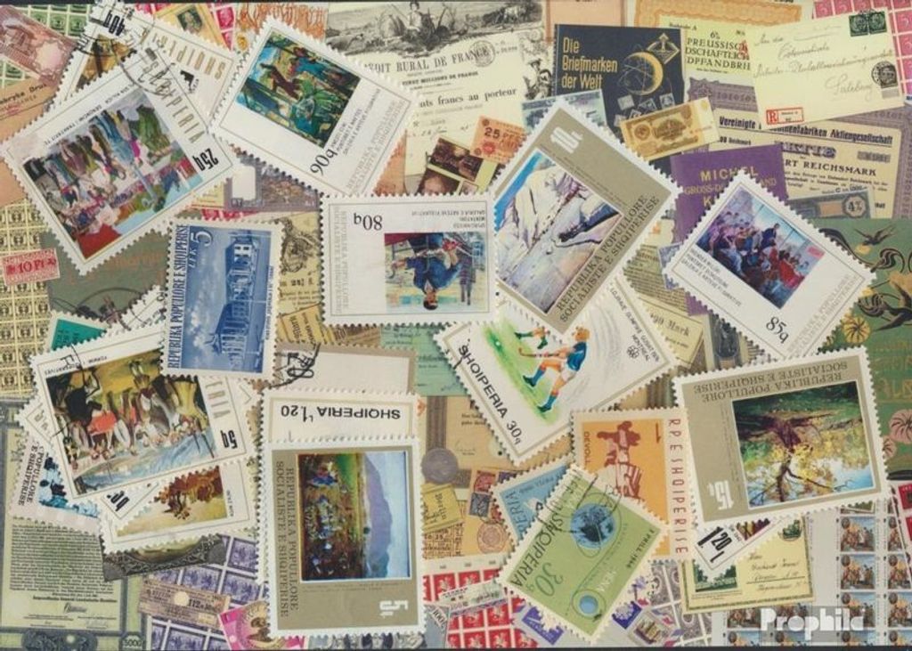 Briefmarken Albanien 25 verschiedene Marken Produktbild 