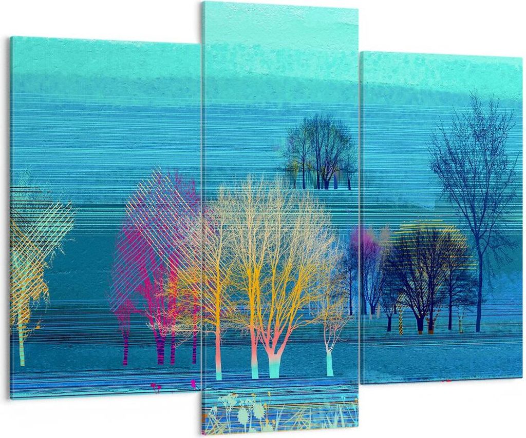 Bild auf Leinwand - Leinwandbild - Bäume Wiese Sommer - Produktbild 