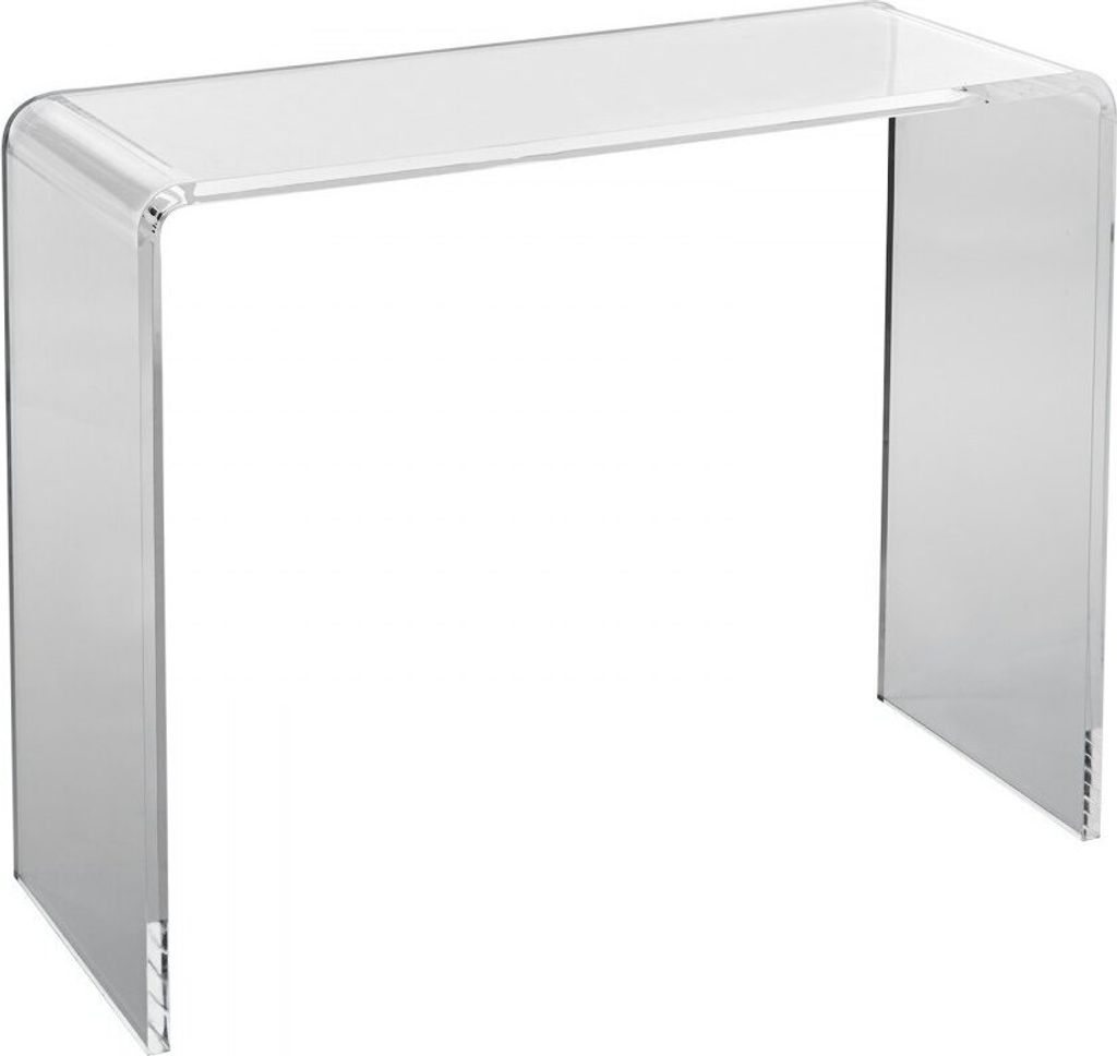 U-Form Beistelltisch - Transparenter Acryltisch - 964 x 381 x 740 mm - Couchtisch für Getränke, Essen, Snacks - Wohnzimmer, Schlafzimmer, Arbeits...