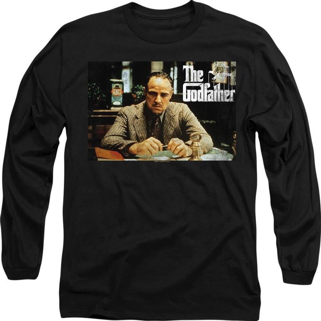 The Godfather - T-Shirt für Herren/Damen Uni, Langärmlig TV10864 (L) (Schwarz)