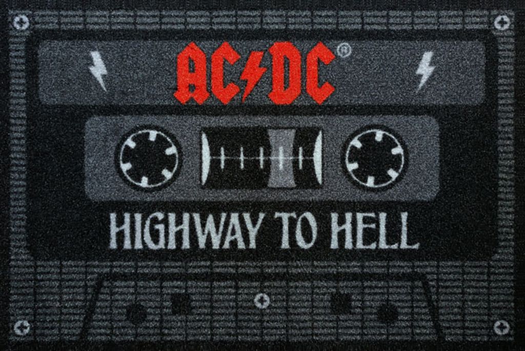 AC/DC Fußmatte Tape Kassette ca. 60 x 40 cm rutschfest Produktbild 