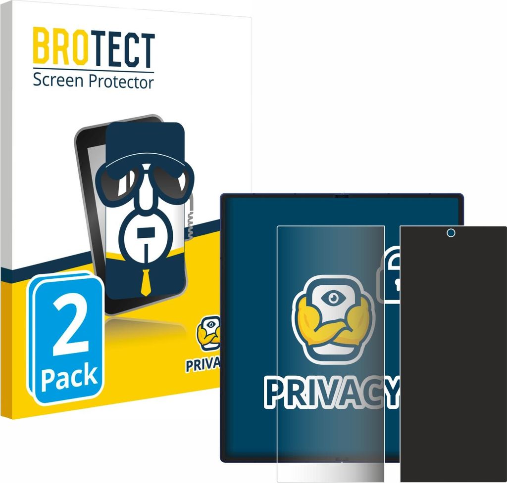 2x BROTECT Sichtschutzfolie für Samsung Galaxy Z Fold 7 (Inneres Display) Anti-Spy Privacy Sichtschutz Blickschutz Folie Blaulicht-Schutz