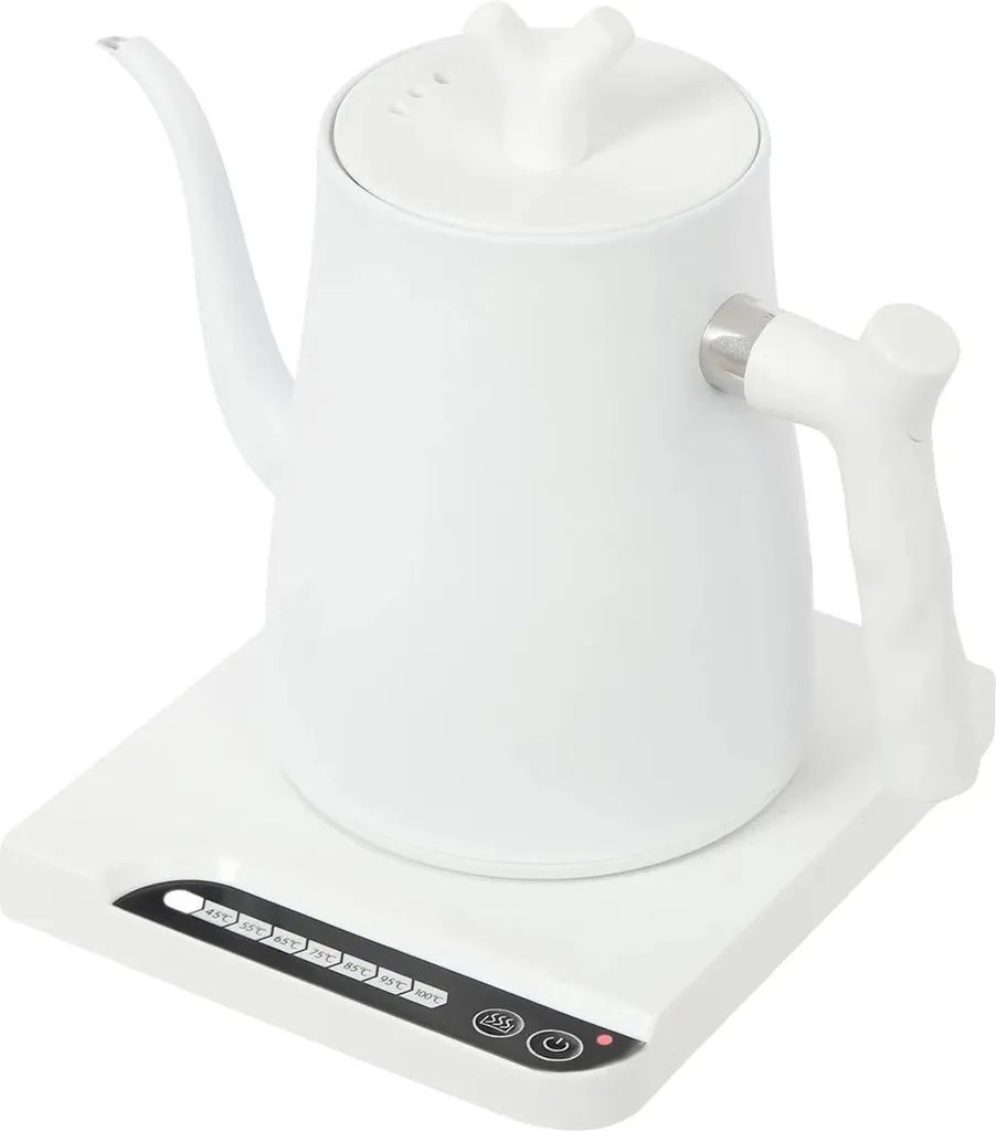 Bouilloire électrique inox blanc : finissez-en avec le thé brûlé