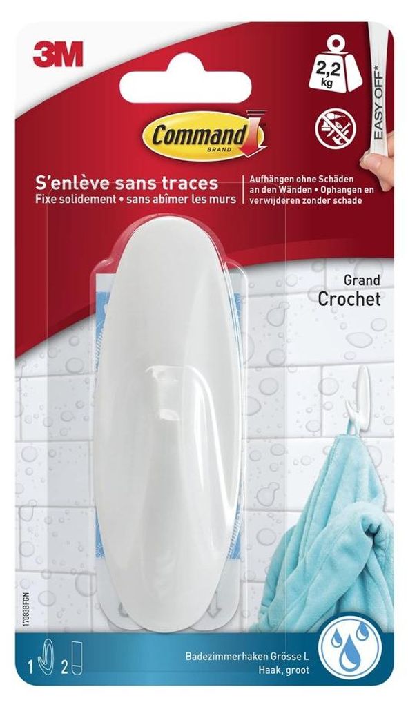 Command 17083BFGN Crochet design 3M Command pour salle de Image du produit 