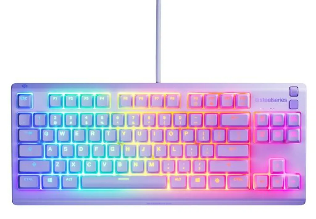 SteelSeries Apex 3 TKL Violet avec Switchs Silencieux et RGB Prism