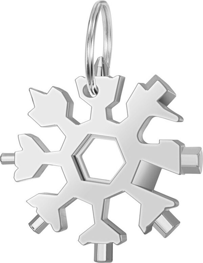 INF Multifunctioneel gereedschap 18-in-1 Sneeuwvlok Zilver Productafbeelding 