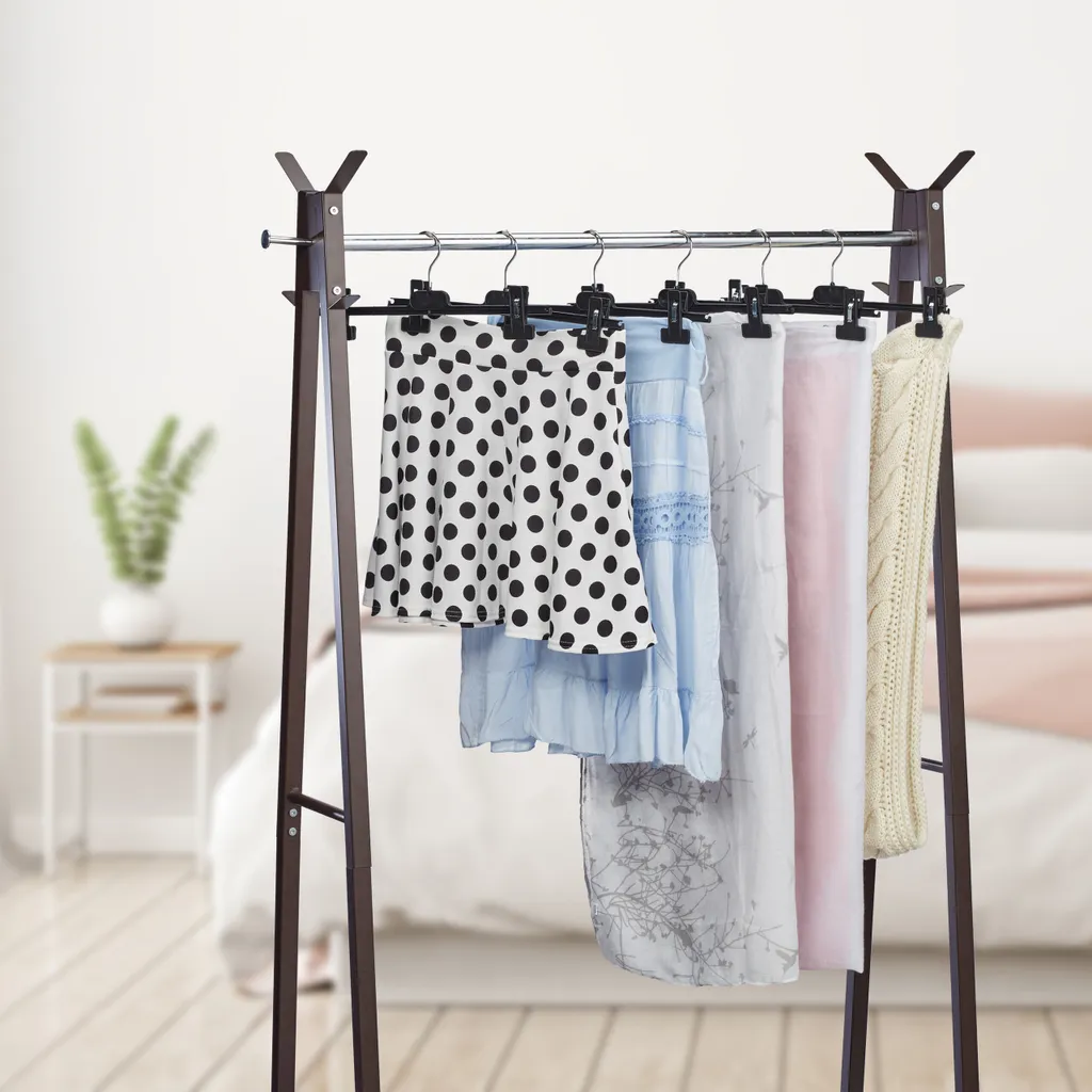 Relaxdays Set da 25 Grucce per Pantaloni, Appendini per Gonne, 2 Clip Appendi Abiti, Ferro, HxLxP: 11,5x35x2 cm, Argento