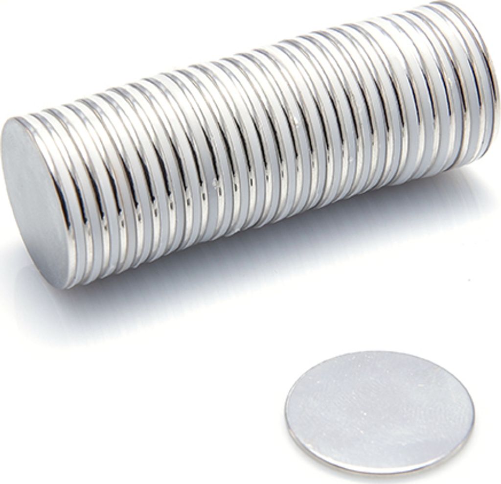 Neodymové magnety 20 x 1 mm 10 ks mm N38, extrémne silné, Obrázok produktu 