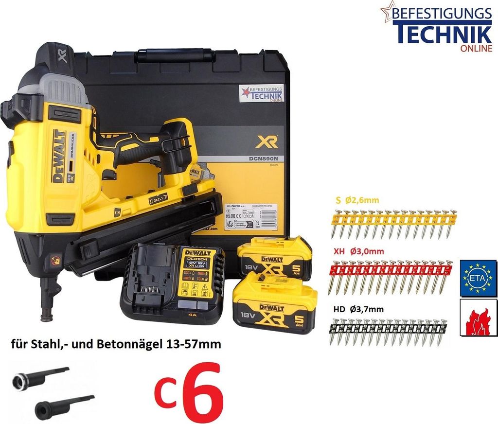 DeWalt Cloueur à béton sans fil DCN890P2-QW 13-57mm 2x5,0Ah Image du produit 