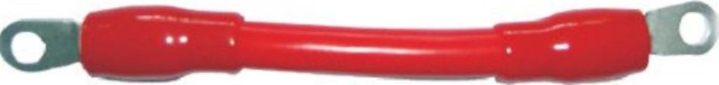 Rotes Batteriekabel für Plus-Pol, 17,5 cm Länge, 9 mm Kabeldurchmesser, 6,2 mm Anschlussöse