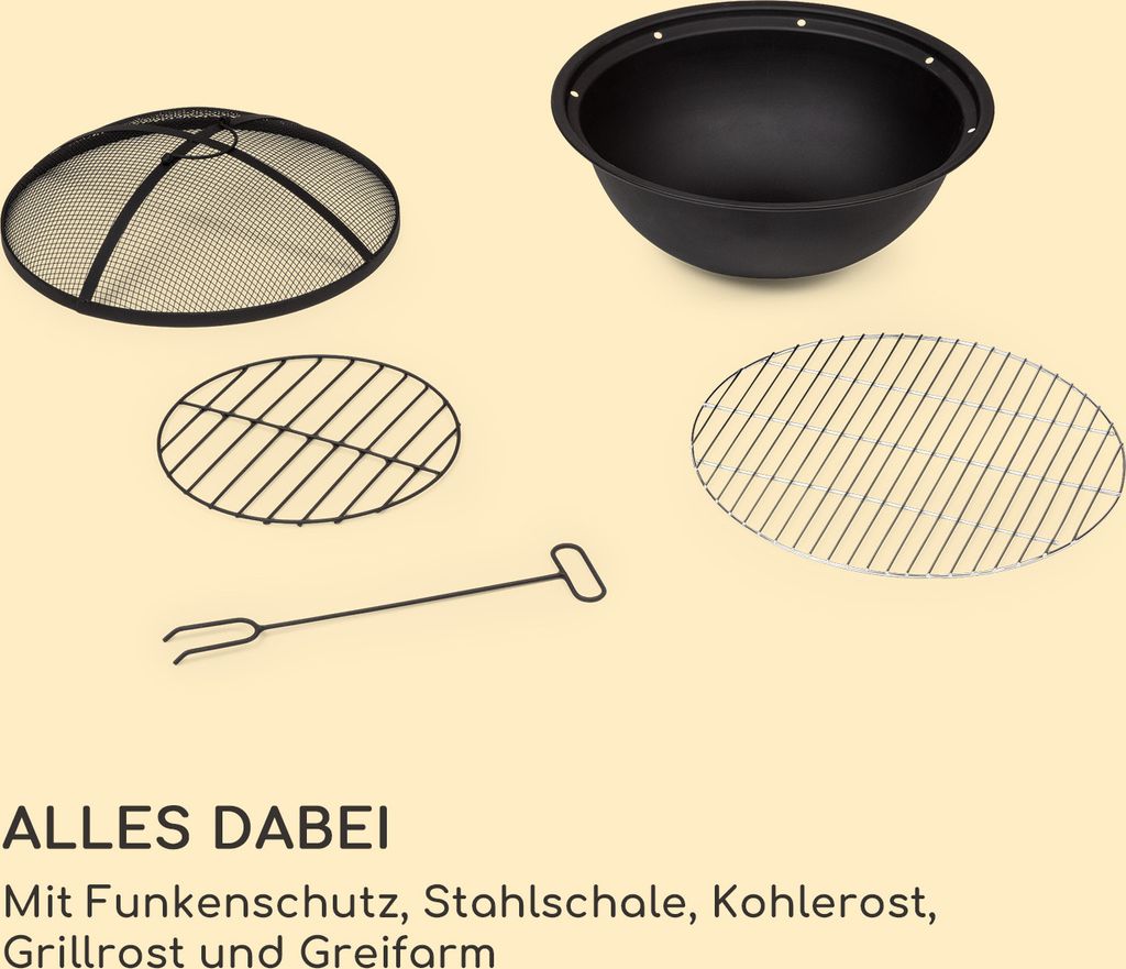 Blumfeldt Feuerschale, Tragbare Feuerstelle Outdoor, Produktbild 6
