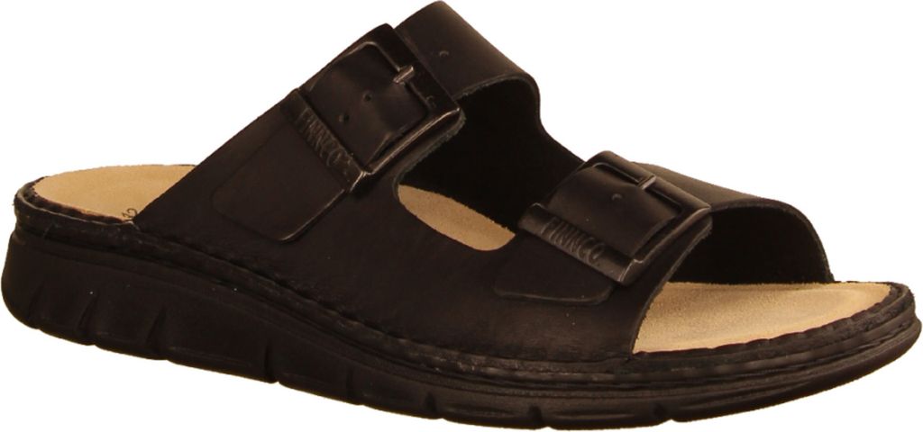 Finn Comfort Cayman-Soft, Herren Pantolette, Black, Leder, Produktbild 