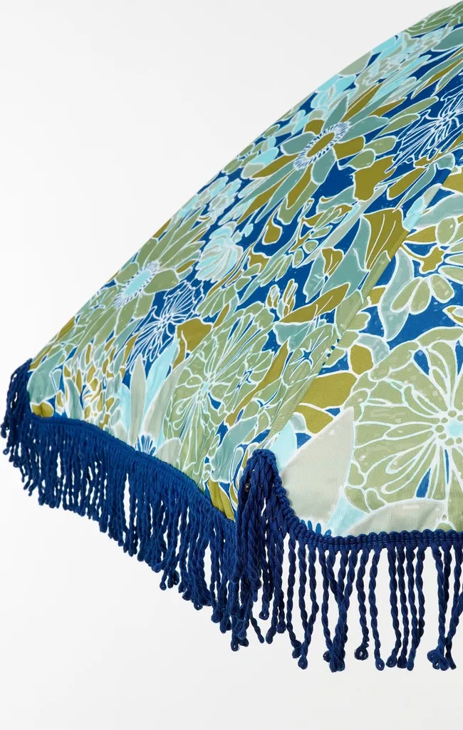 Parasol Bloem Mica Decorations Bleu 220 cm Toile Polyester Résistante