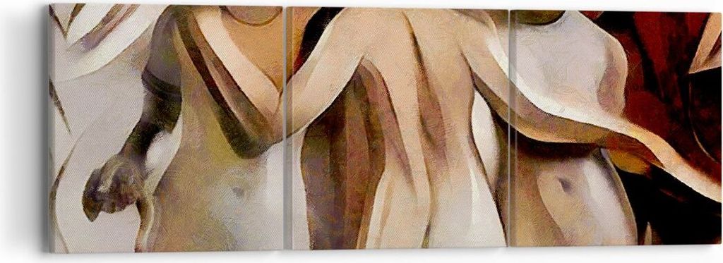 Bild auf Leinwand - Leinwandbild - Frau Akt Skulptur - 90x30cm - Wand Bild - Wanddeko - Wandbilder - Leinwanddruck - Bilder - Kunstdruck - Wanddeko...