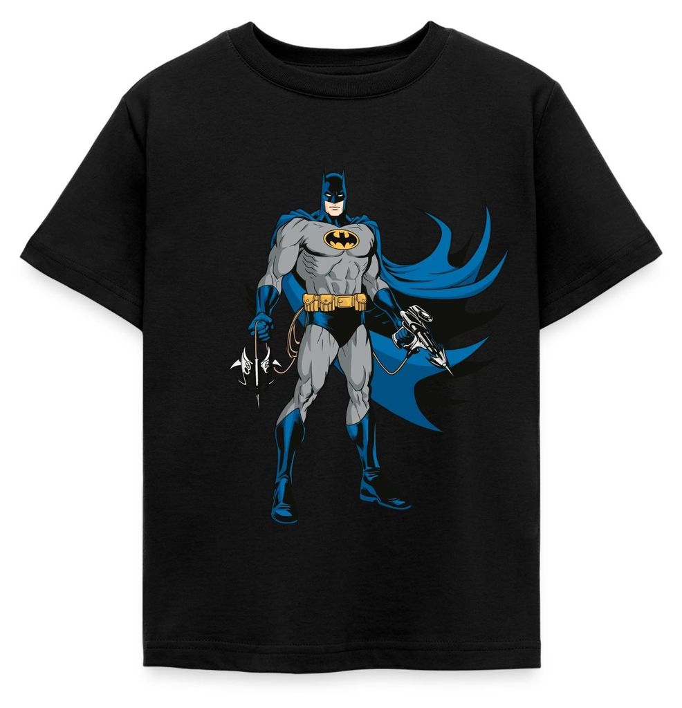 Spreadshirt DC Comics Batman Mit Gadgets Kinder T-Shirt, Produktbild 