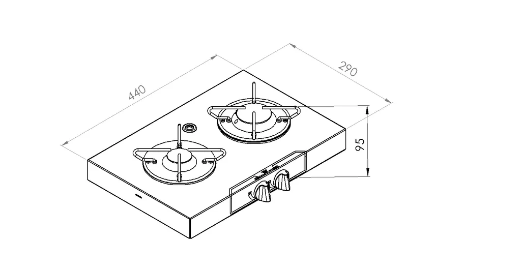 Table de cuisson externe 2 feux 1900+1000W : la solution petit espace - 2
