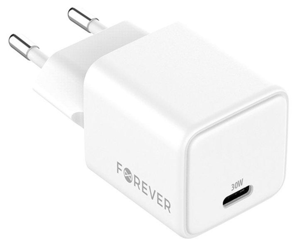 Nabíječka Forever TC-08-30C GaN PD, 1x USB-C, 30W, bílá Obrázek produktu 