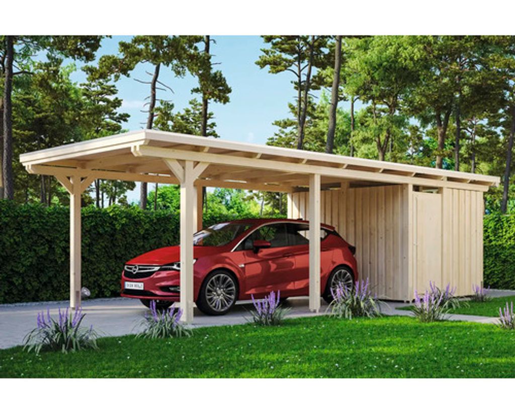 Přístřešek na auto SKAN HOLZ Emsland 354 x 846 cm přírodní Obrázek produktu 