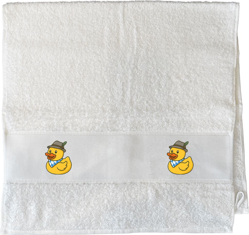 Huuraa Handtuch Quietscheente Bayern Gummiente 50x100cm White Baumwolle Handtuch Geschenkidee