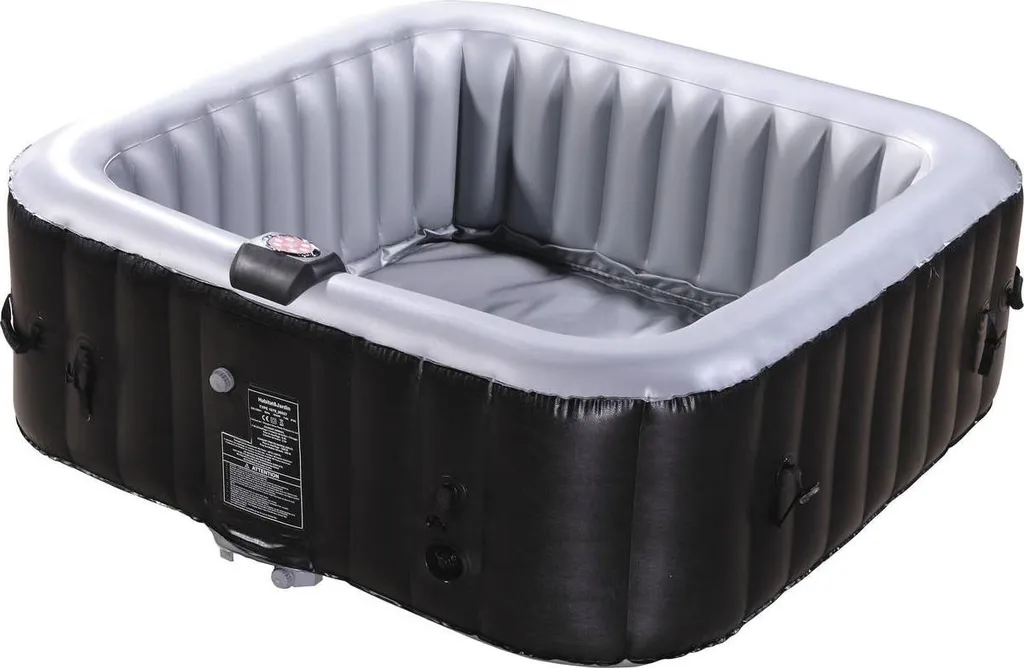 Jacuzzi Gonflable 6 Places Modèle NICE - Spa de Jardin Gris Anthracite