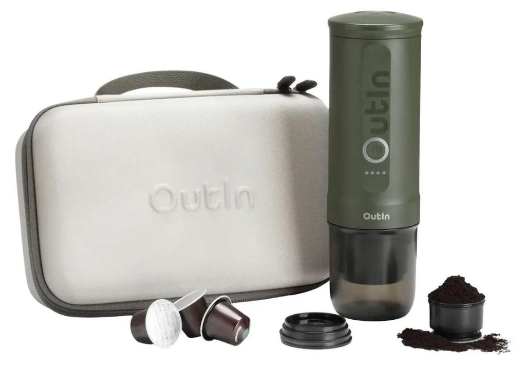 OutIn Nano espressomachine, groene reisuitvoering Productafbeelding 