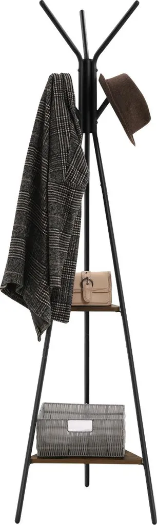 Penderie au design industriel vestiaire métal et bois noir série Loft