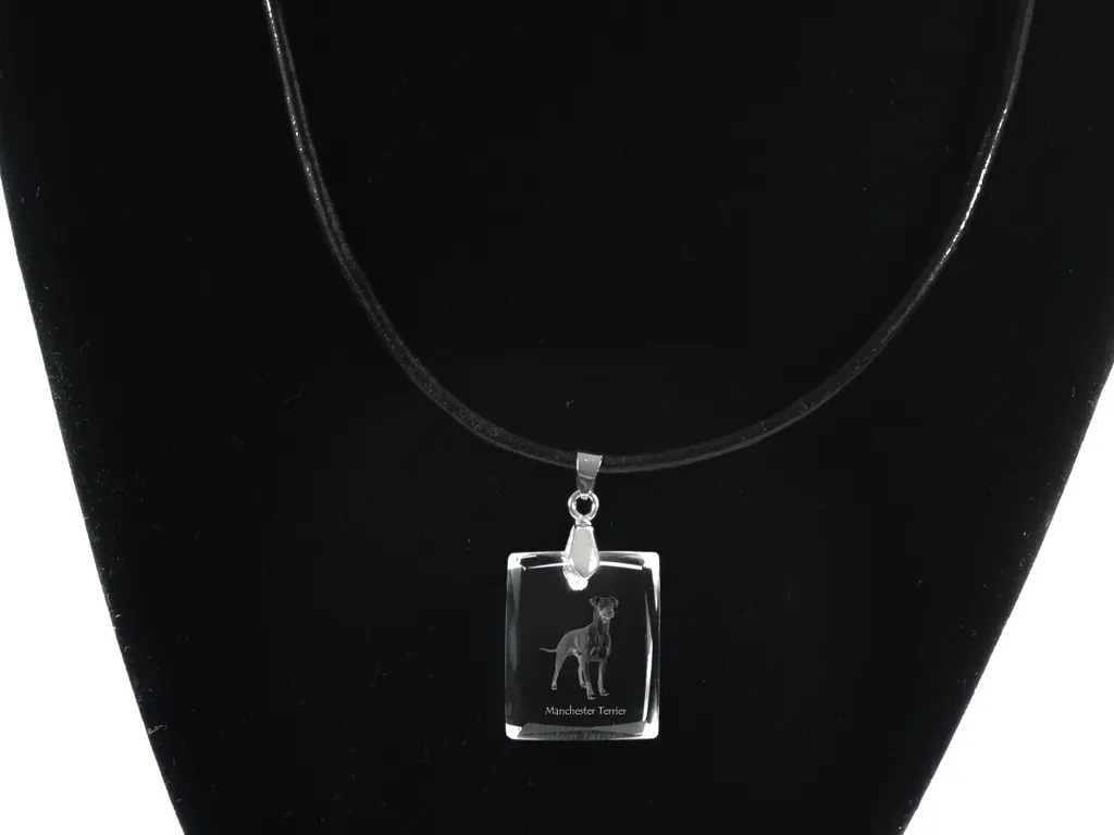 Ciondolo Manchester Terrier in Cristallo | Collana Foto Art-Dog Elegante - 5