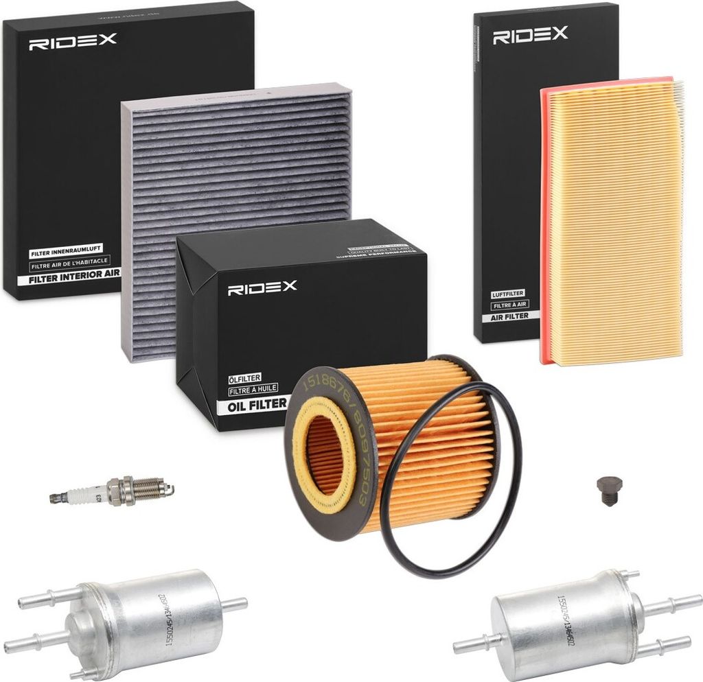 RIDEX Inspektionspaket Filterset für VW POLO (9N) für SEAT Ibiza III Schrägheck (6L)