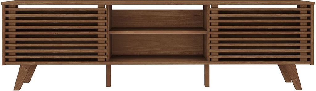 TV Lowboard RIAN mit 2 Schiebetüren für 75" TV Kastanien Produktbild 