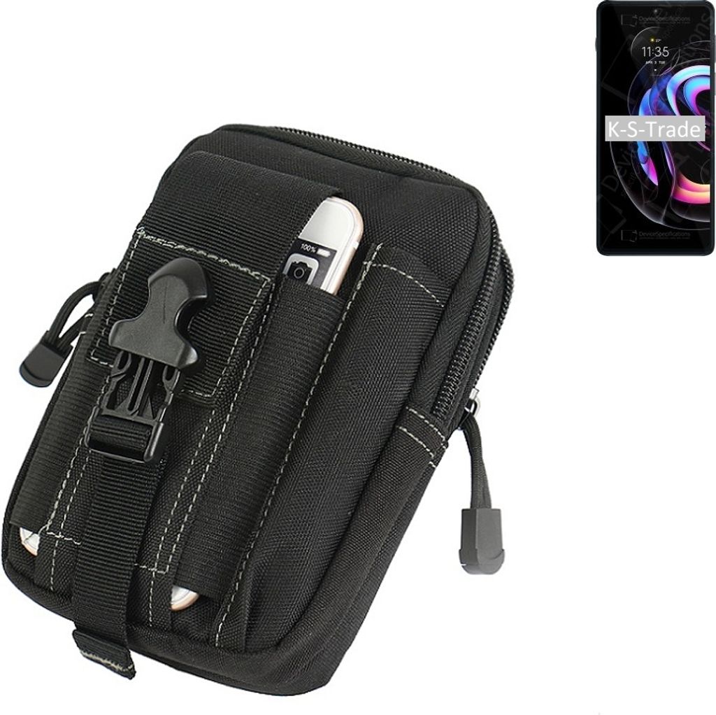 K-S-Trade Gürtel Tasche kompatibel mit Motorola Edge 20 Pro Gürteltasche Holster Schutz Hülle Handy Hülle Smartphone outdoor Handy-Hülle schwarz