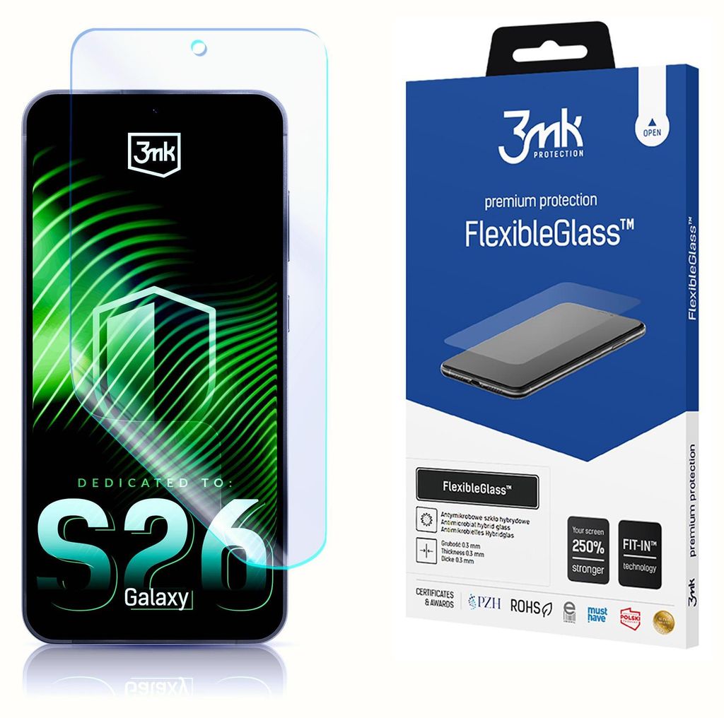 Hybridglas für Galaxy S26, 3mk FlexibleGlass Produktbild 