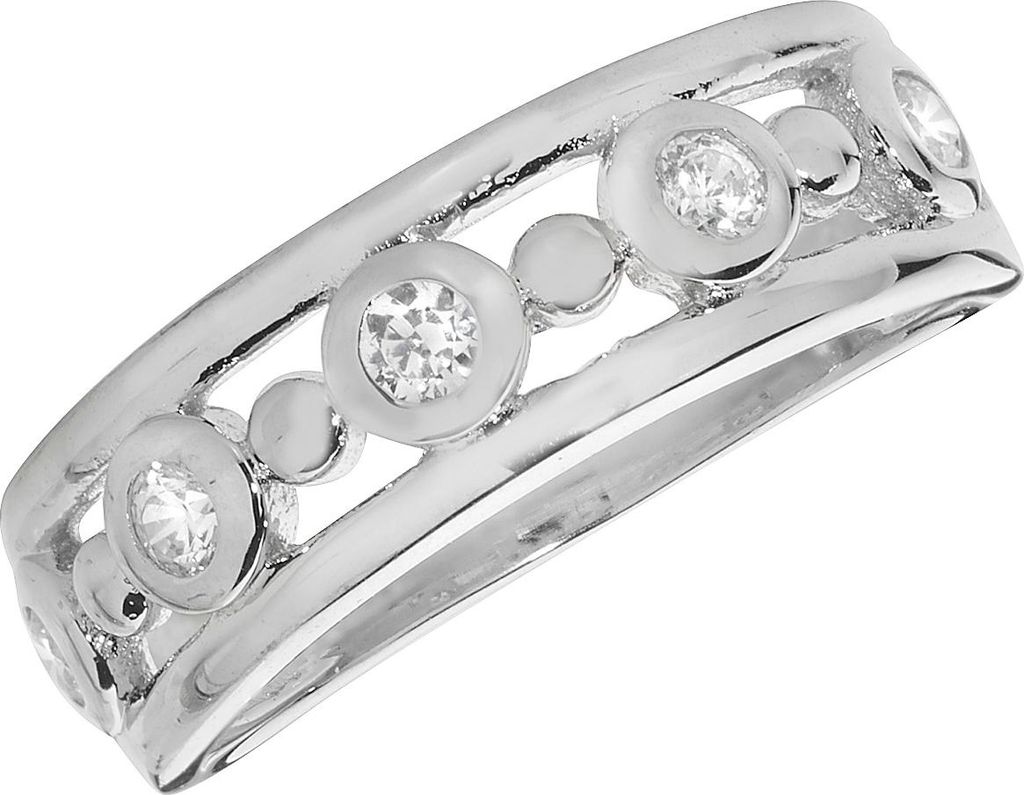 Raffinierter 925 Sterling Silber Damen - Ring mit Zirkonia, 59 (18.8); TRS22362RSR