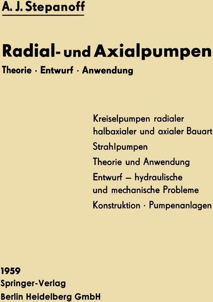 Radial- und Axialpumpen