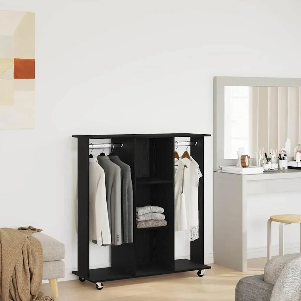 Armoire de rangement compacte 102 cm, solution gain de place chêne - 4