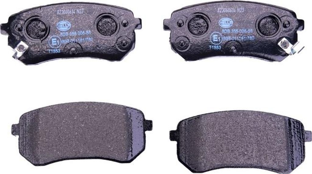 Bremsbelagsatz Scheiben mit Verschleißwarnung 14,8 mm HELLA für u.a. HYUNDAI i10