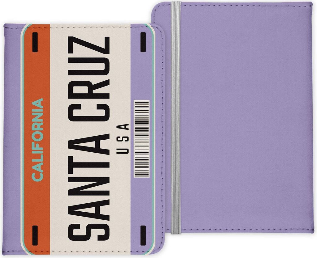 22Feels Santa Cruz Souvenir Reisepasshülle Organizer Reisen Gadgets USA Kalifornien Vereinigte Staaten Urlaub Kunst-Leder Etui Cover Frauen Männe...
