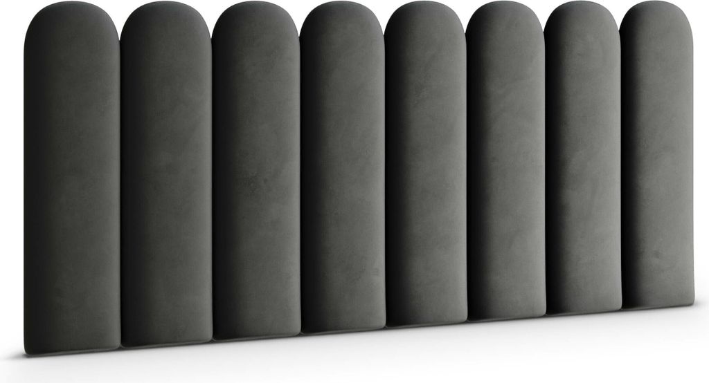 A row of padded wall panels with rounded tops, displayed against a white background.