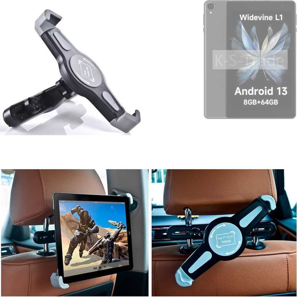 K-S-Trade Tablethalterung kompatibel mit Alldocube iPlay 50 Lite KFZ Kopfstützen Halterung 360° Auto Sitzhalterung Headrest Holder Halter Tablet PC