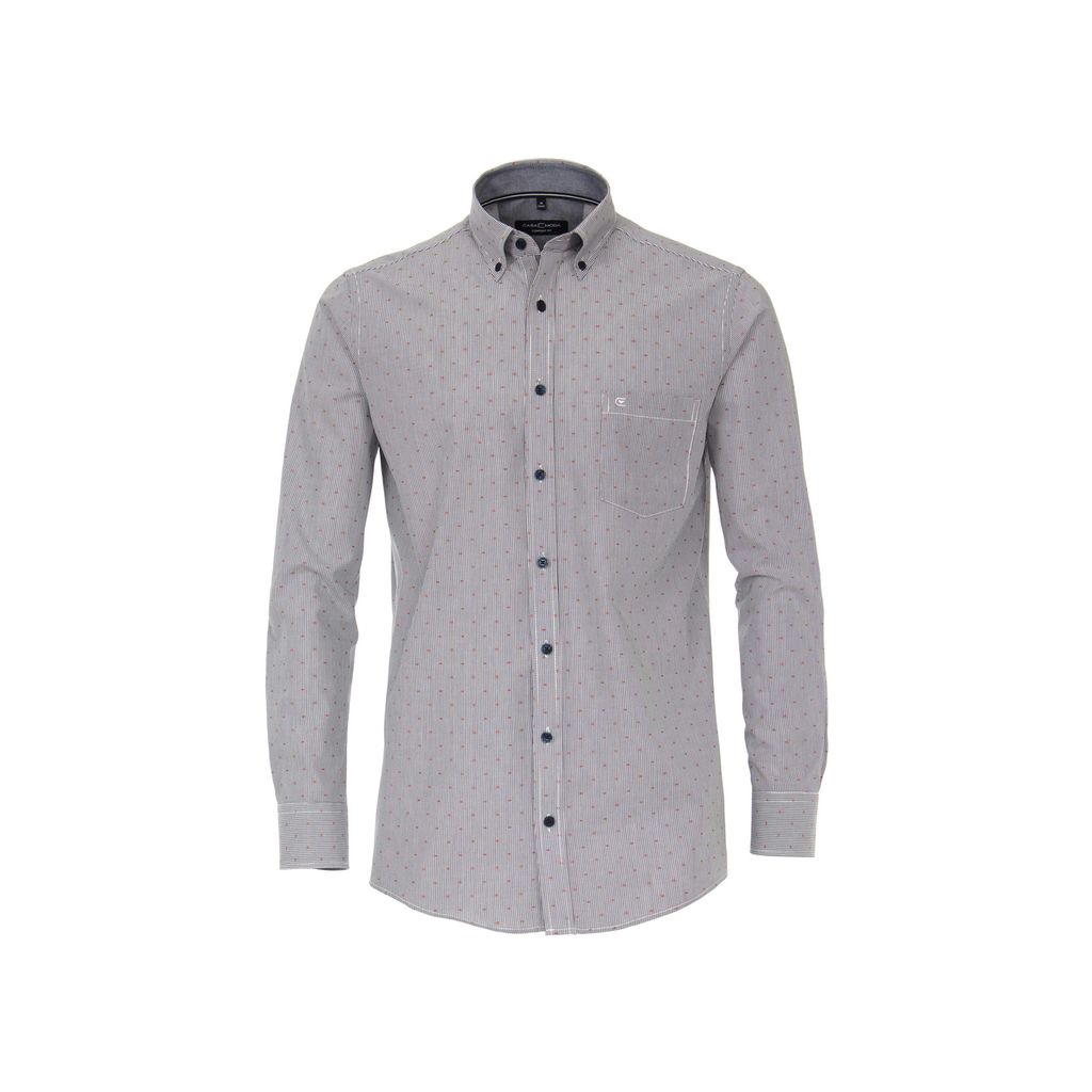 CASAMODA - Herren Hemd Langarm Comfort Fit (403422300), Größe: M, Farbe: Grau-Blau