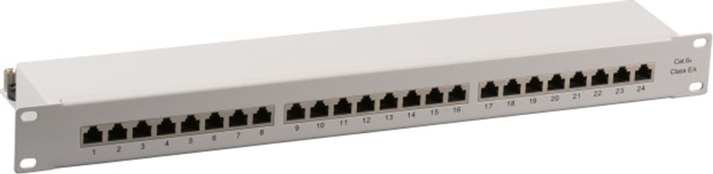 EFB Patchpanel STP 24xRJ45 Cat.6A, 19" 1HE, grau